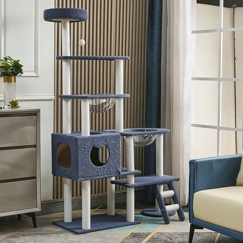 

Многослойная рамка для лазания кошек из флиса ягненка, кошачий пост