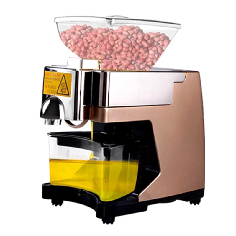 110V/220V Mini ABS Olive Kernel Oil Making Machine Stainless steel Screw Press, Auto Small Oil Mill Expeller Extractor