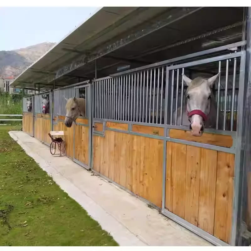 Portable Horse Stable Accessories Sliding Door Design Wood Stables for Horses Farm Equipment