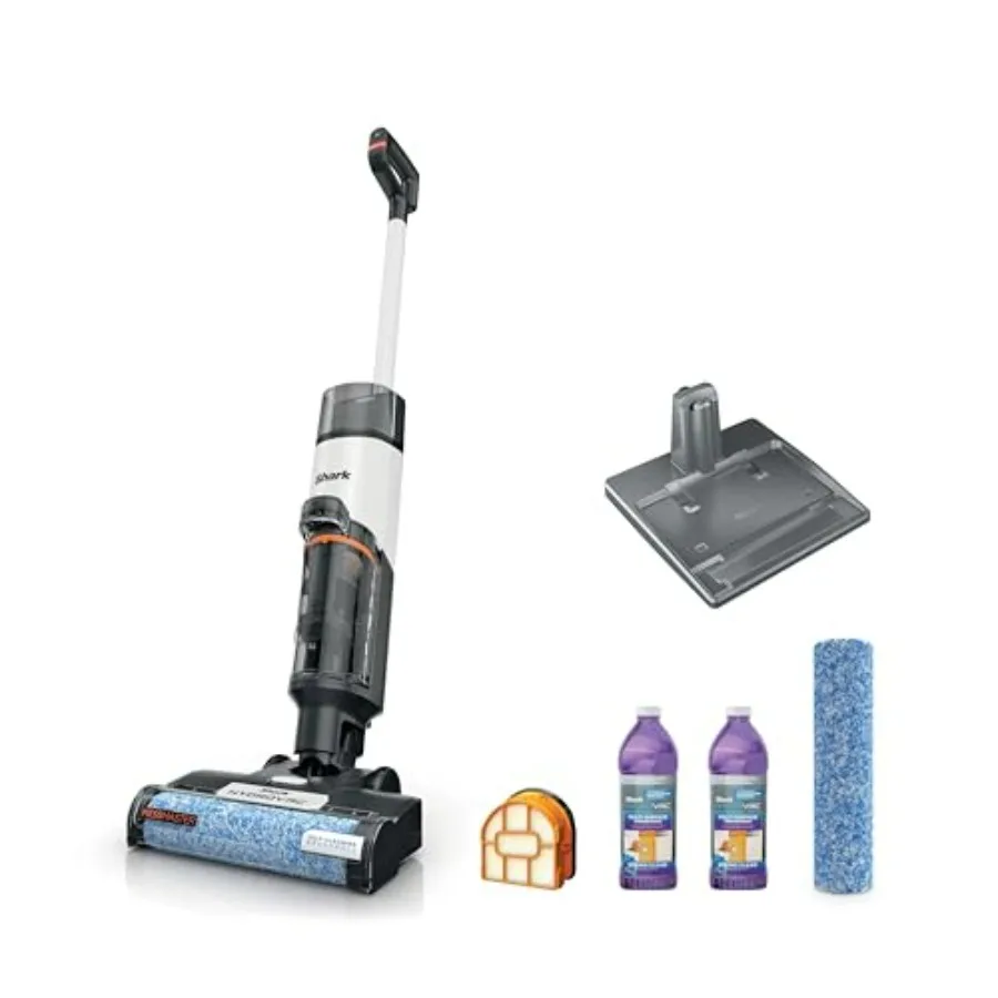 Wet Dry Vacuum Cleaner 3-in-1 Self-Cleaning Combo for Hardwood Floors and Area Rugs with Powerful Suction 2 Brushrolls and 2 So