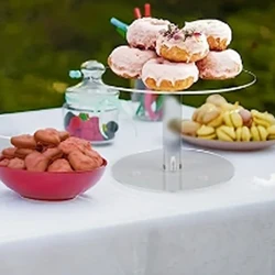 Acrylic Clear Cake Display Stand Easy to Use Transparent Baking Supplies for Friend Family Neighbors Gift