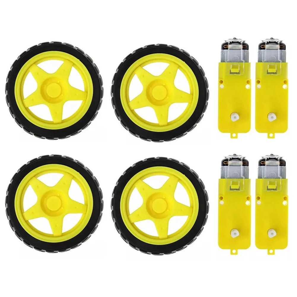 Tire Wheels And Electric Drive System For Your Next Smart Robotic Project Featuring Four High Torque Dc Gear Systems