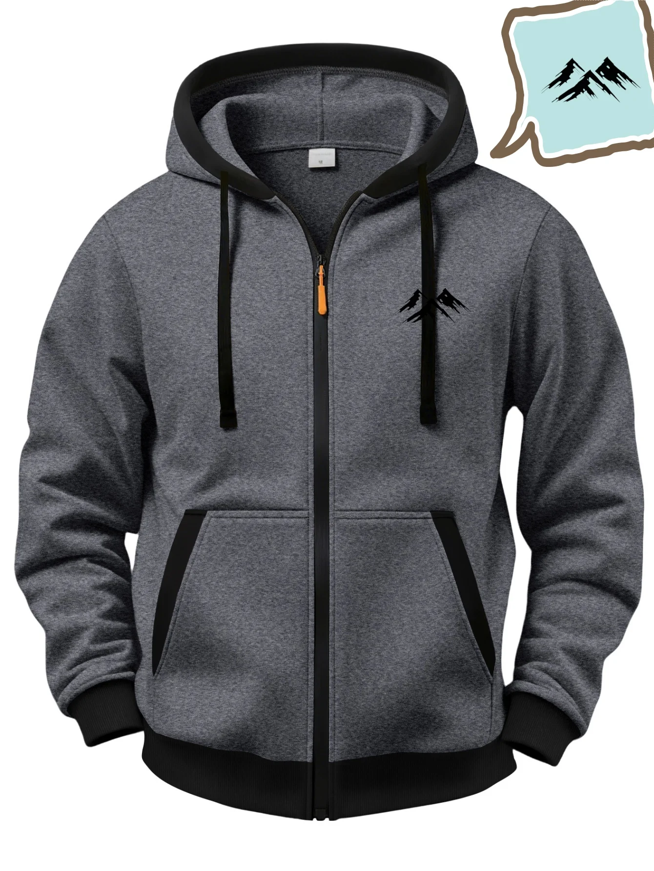 Longline Cardigan Knit - Heren Cardigan met kleurblokken en capuchon,