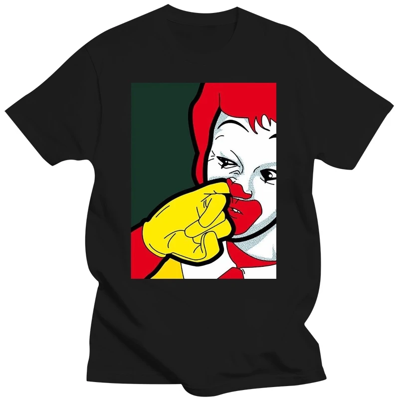 Ronald Mcdonald Nose Picking Clown Parody Funny Pop Art Mens Tshirt Tee Top Al73 Cartoon T Shirt Men Fashion New Unisex