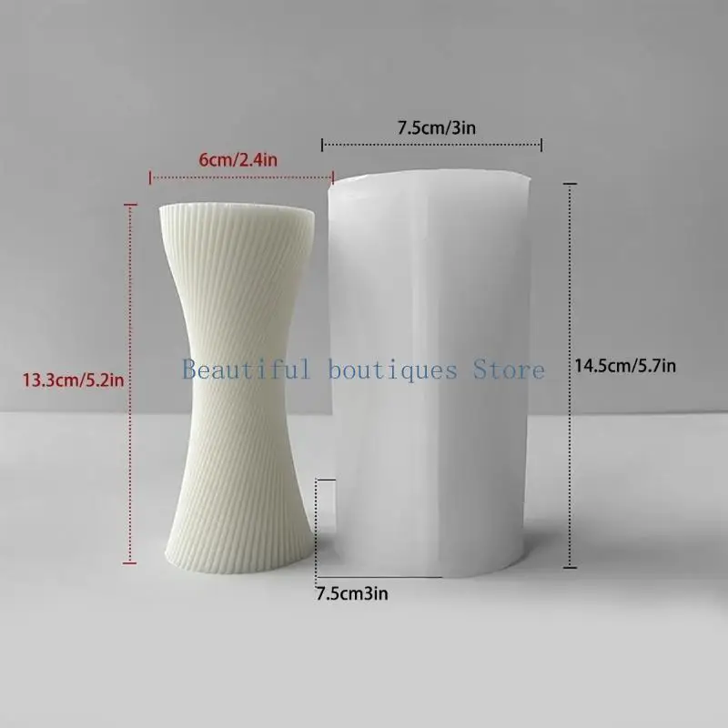 

U4LF геометрическая полоса колонна ароматерапия свеча силиконовая форма DIY ремесленная форма