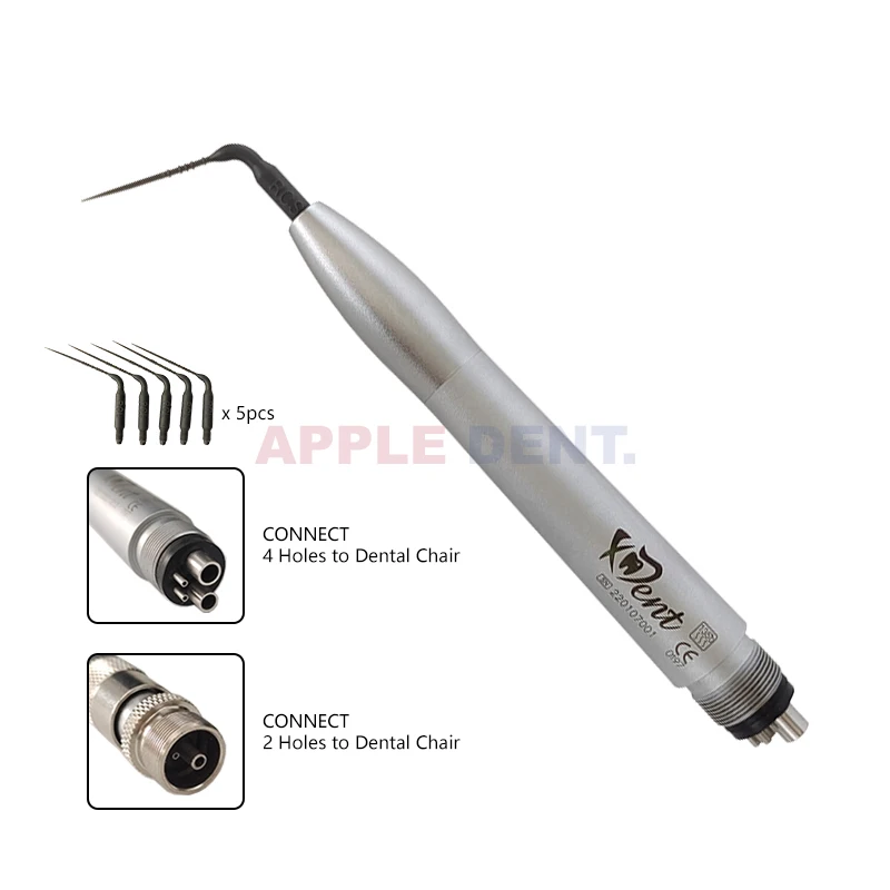 

Dental Air Scaler with 5 Tips Tooth Calculus Remover Cleaning and Whitening tool Handpiece Dentist Tool