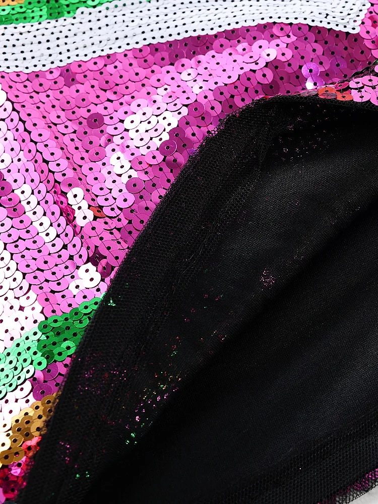 Robe de soirée à paillettes pour femmes, Mardi Gras Twin Jesters, tenue de carnaval, décontractée, manches courtes, t-shirt à paillettes