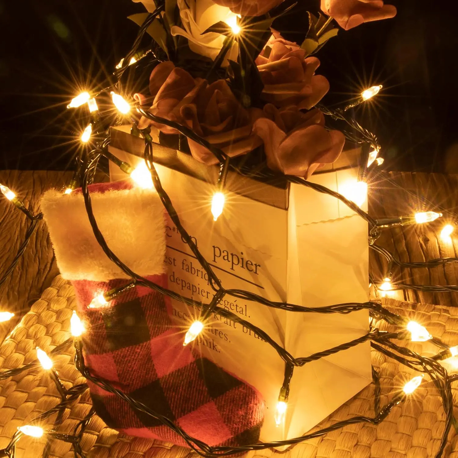 20LED-100LED String Lights Fairy Remote USB Christmas Tree Lights For New Year Party Garden Terrace Garland Christmas Decoration