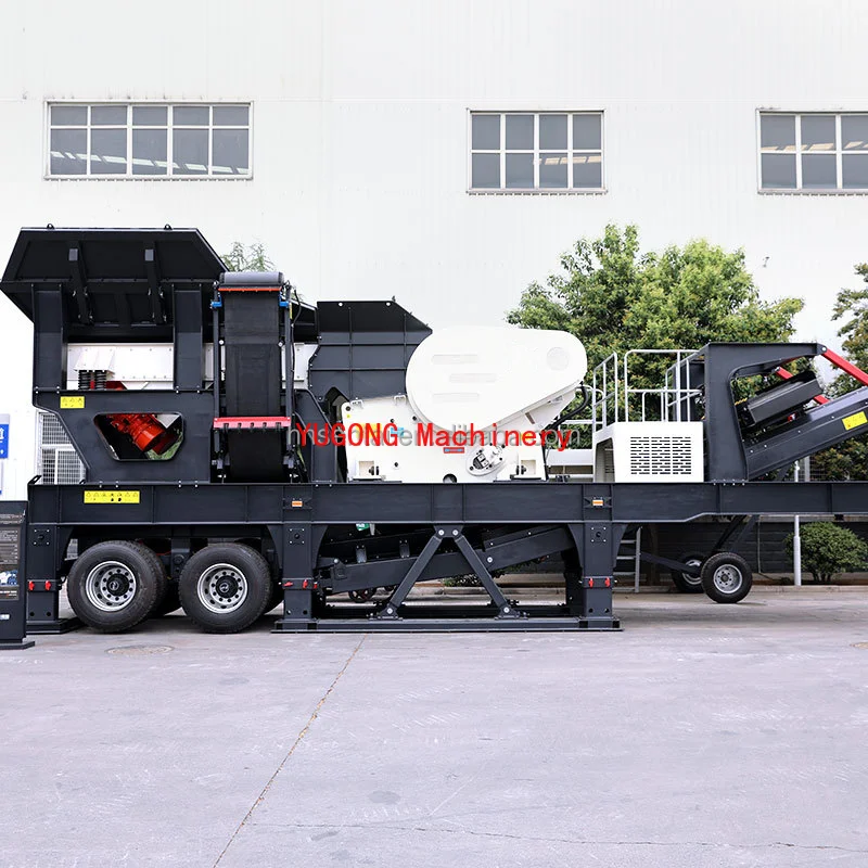 Mobile Roller Crusher With PLC Control And AC Motor For Gold/Ore & Quarry Mining-High Productivity Vibrating Screen Crusher
