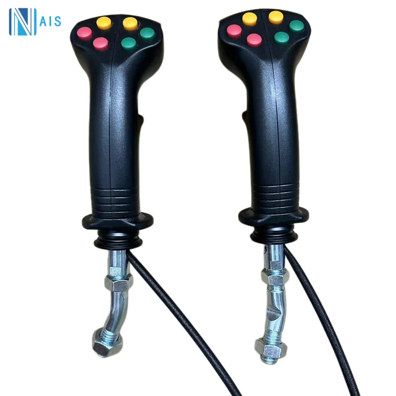 

For Excavator Parts Logging Iron Stone Tools Agricultural Harvester Electric Control 6 Button Joystick Handle Glue Gear