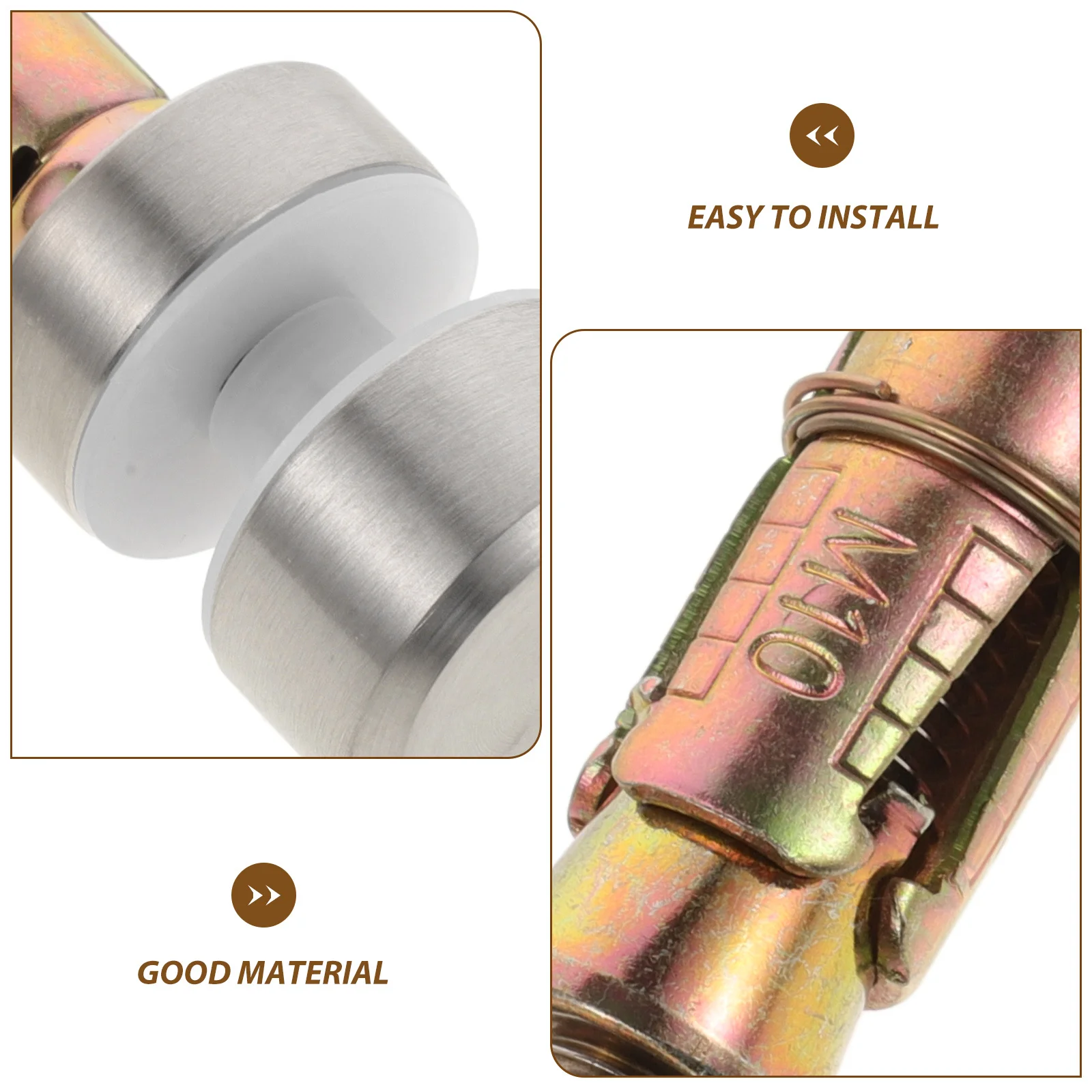 

Heavy Duty Stainless Steel Glass Standoffs Durable Retainer Clips for Stair Railing Balcony Support Glass Stair Railing