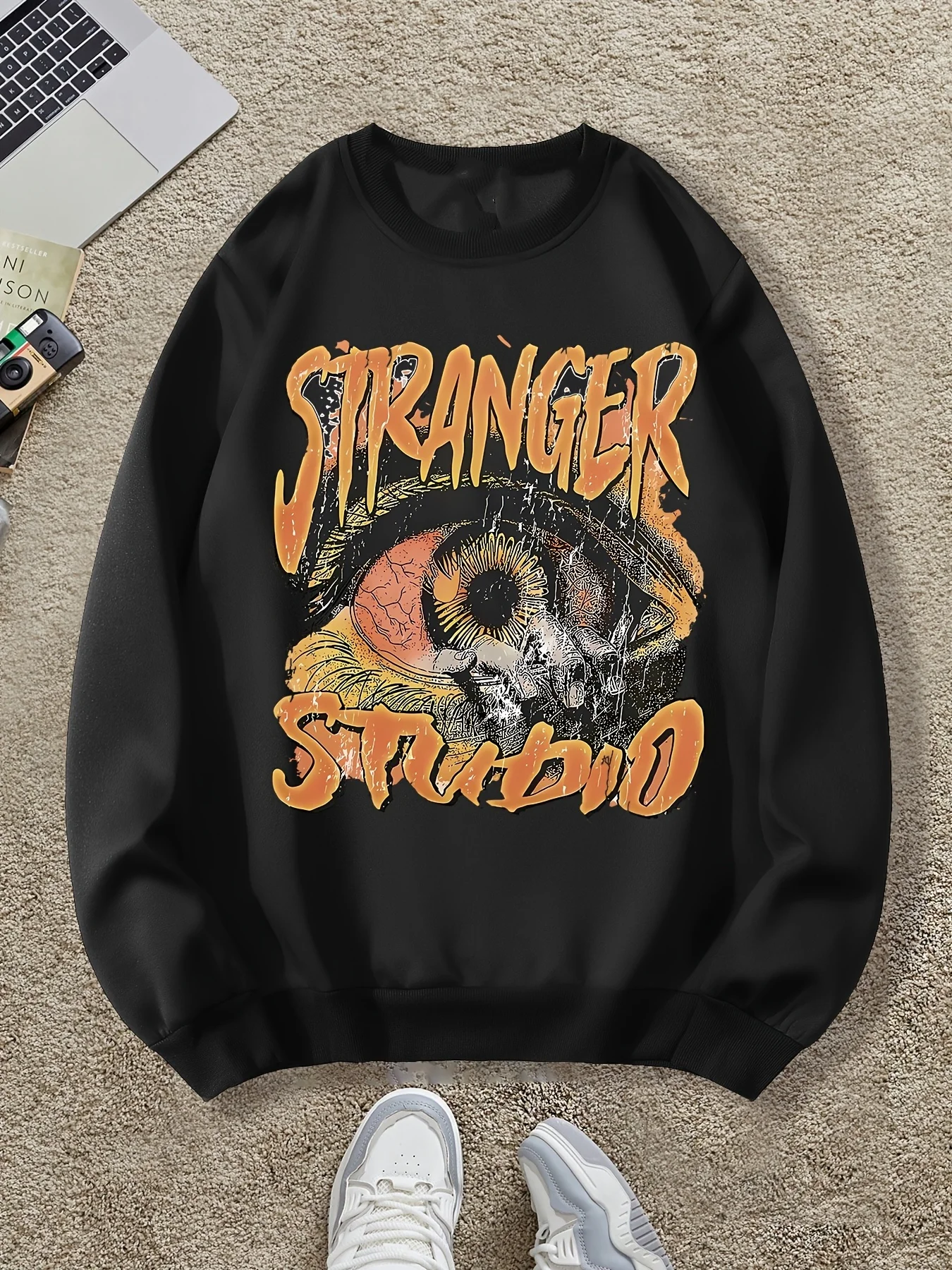 

Готический узор глаз с принтом, осенне-зимняя мужская и женская спортивная одежда с длинными рукавами, повседневная свободная уличная уличная толстовка