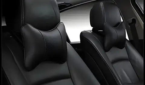 Ultracomfortabele auto-nekkussens, ergonomische ondersteuning Dubbelzijdig PU-leer 2-pack hoofdsteunkussens Universele pasvorm voor alle auto's