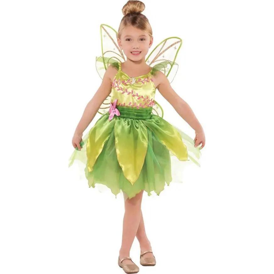 Girls Tinker Bell Costume Halloween Costume For Kids Green Tinkerbell Fairy Fancy Dress Women