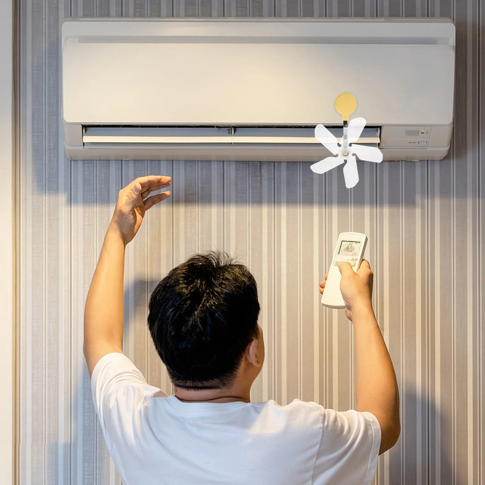 3 قطع من عاكس الرياح لمكيف الهواء: غطاء محول فتحة التهوية البلاستيكية القابل للتعديل لوحدات سقف الحائط باللون الأصفر المضاد للنفخ المباشر