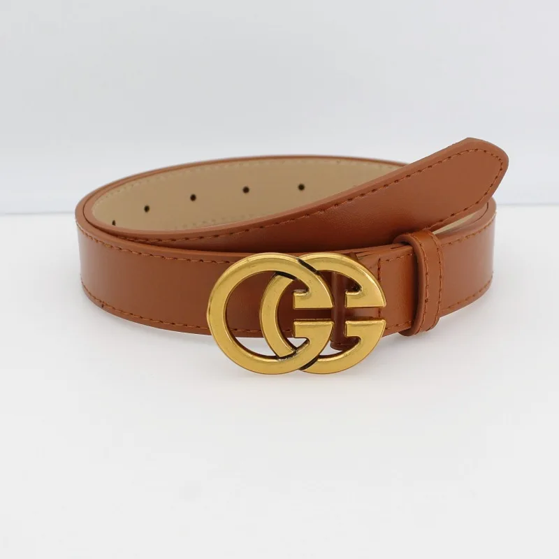 حزام جلد البقر الحقيقي GG للنساء مصمم فاخر للجنسين حزام رجالي أنيق حزام جينز حزام الخصر