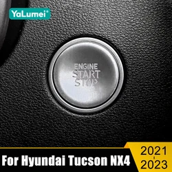 For Hyundai Tucson NX4 2021 2022 2023 Hybrid N Line Car Start Stop Engine Ignition Push Button Cover Trim Stickers Accessories