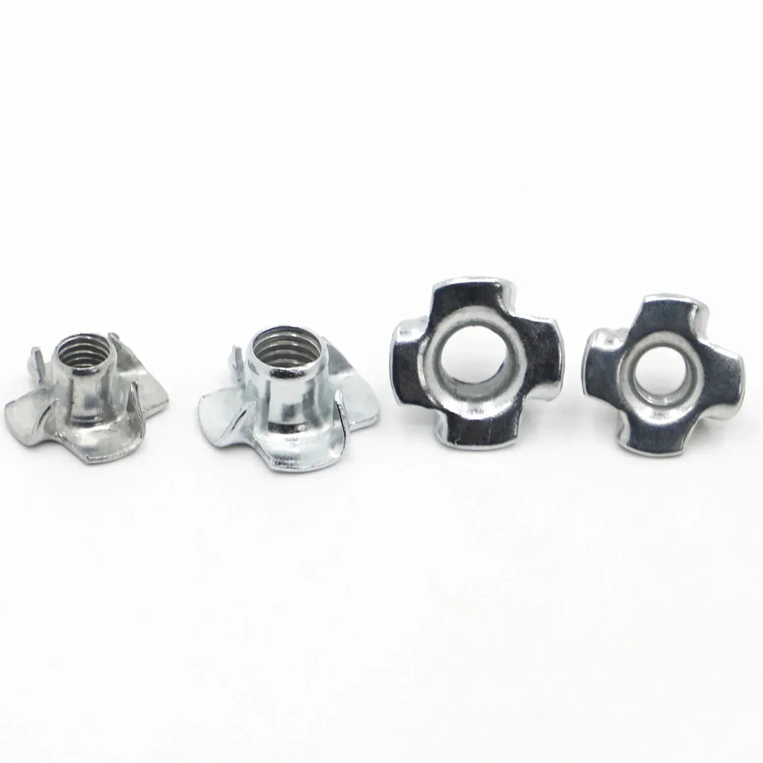 10 個 M3 M4 M5 M6 M8 M10 亜鉛メッキ 4 爪ナットスピーカーナット T ナットブラインドプロングティーナット家具