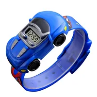 Cartoon Car Children Watch Toy for Boy Baby Fashion Electronic Watches Innovative Car Shape Toy Watch Kids Gift Wholesale