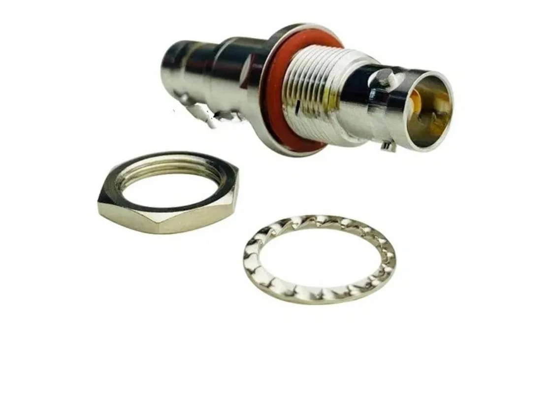 TRB ADBJ20-K to BJ79-K three-coaxial BJ77 female to coaxial BNC female full copper through plate fixing