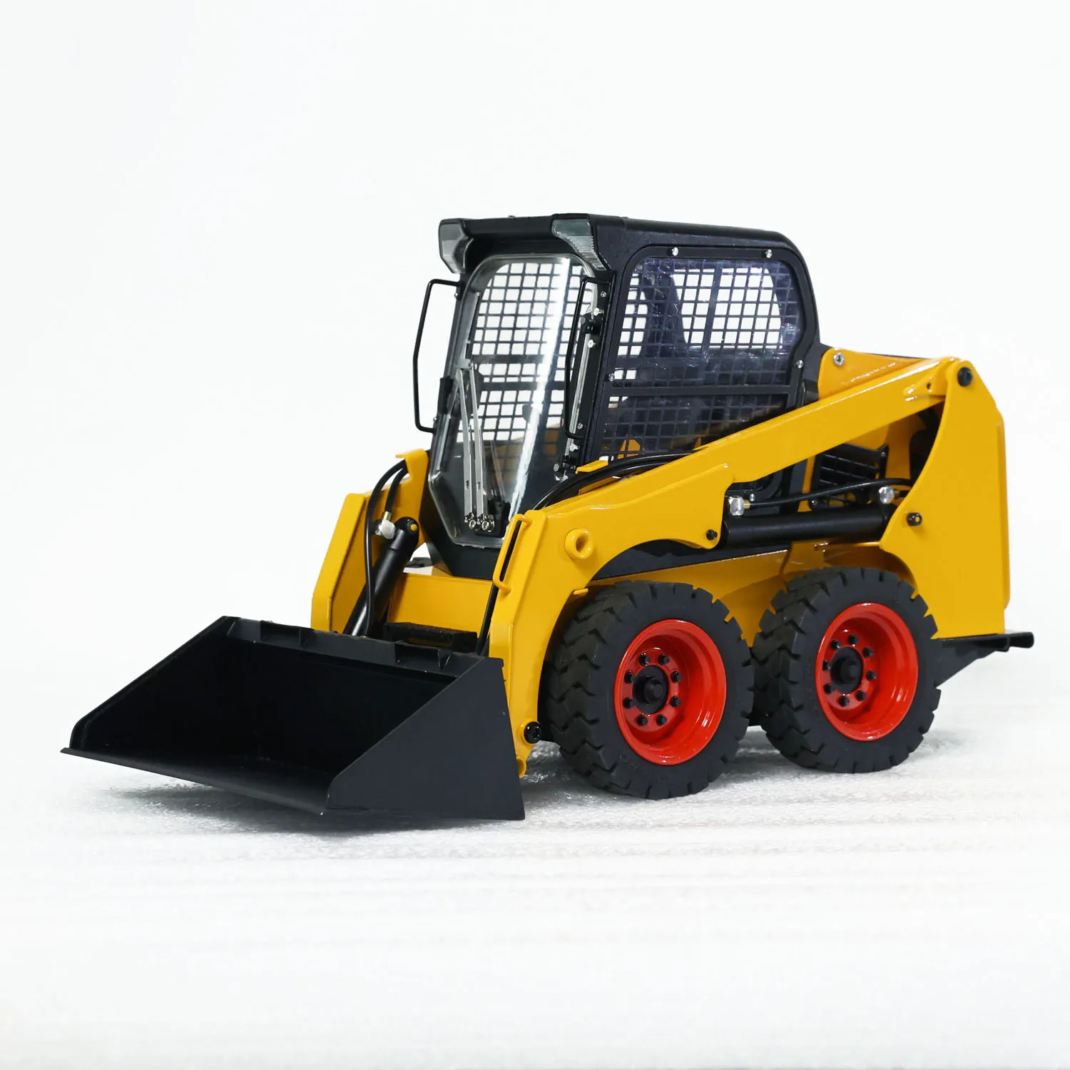 SALE 1/14 SM450 Wheeled Skid-Steer Loader RC Hydraulic Metal Remote Control Car Light Sound System Toucan RC Toys Model THZH2016