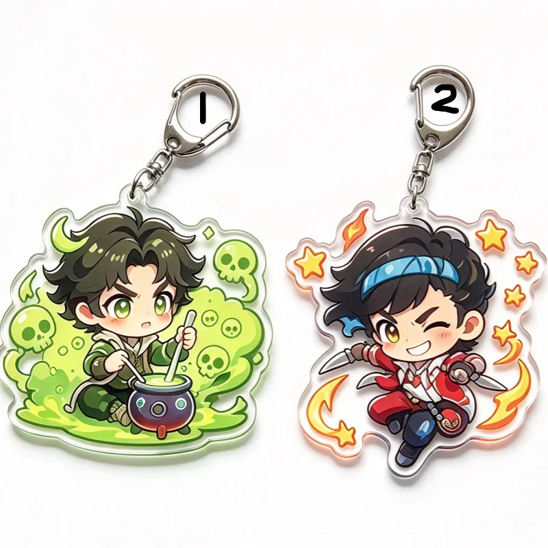 Q-style acrylic keychain, featuring cartoon characters, a secondary world game accessory, a pendant for bags and purses