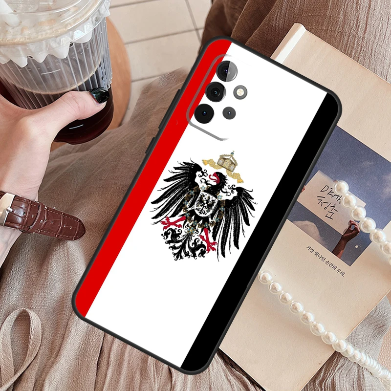 German Empire Flag Cover Back Case For Samsung Galaxy A54 A34 A24 A14 A12 A22 A32 A52 A51 A71 A13 A23 A33 A53