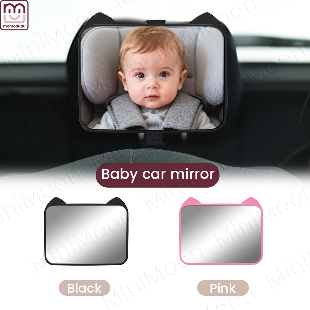 1PC Adjustable Wide-Angle Car Seat Mirror, Headrest Mount Safety Monitor for Rear-Facing Baby & Child