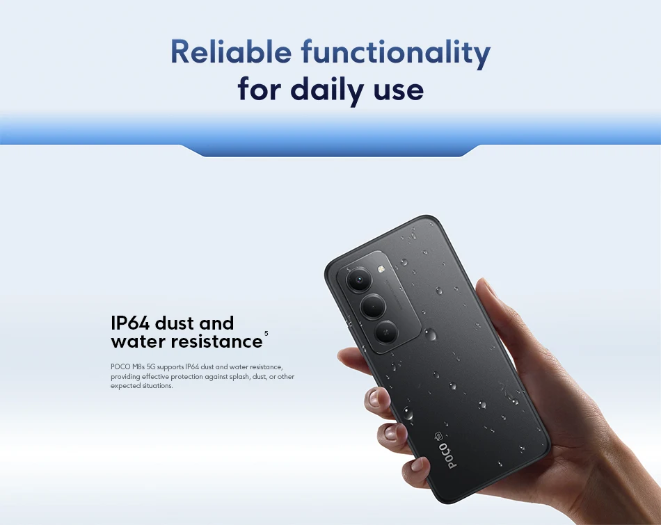 POCO M8s Global Version 5G Smartphone 128GB 256GB Snapdragon® 6s Gen 3 6.9" 144Hz Display 50MP Camera NFC 7000Ah 33W