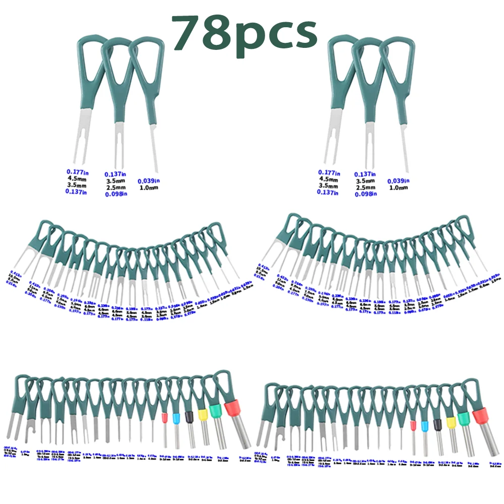 18/41/78pcs Kit di rimozione terminali smontaggio auto utensili estrattore strumento fili estrattore perno Set di utensili stilo automobilistico
