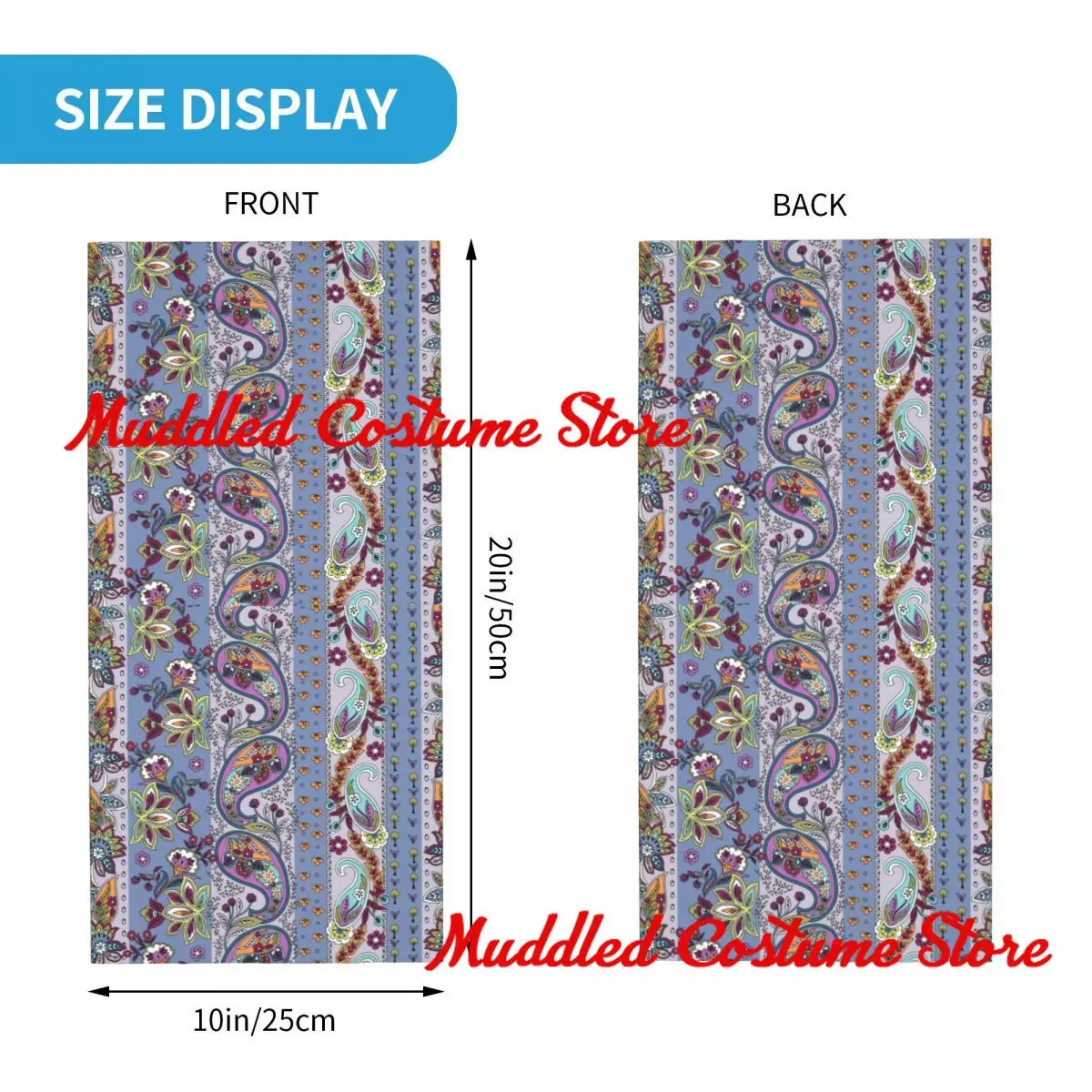Franse Paisley Bloemen Kleurrijke Planten Bloemen Bandana Winter Halswarmer Heren Winddichte Wrap Gezichtssjaal voor Ski Gaiter Hoofdband