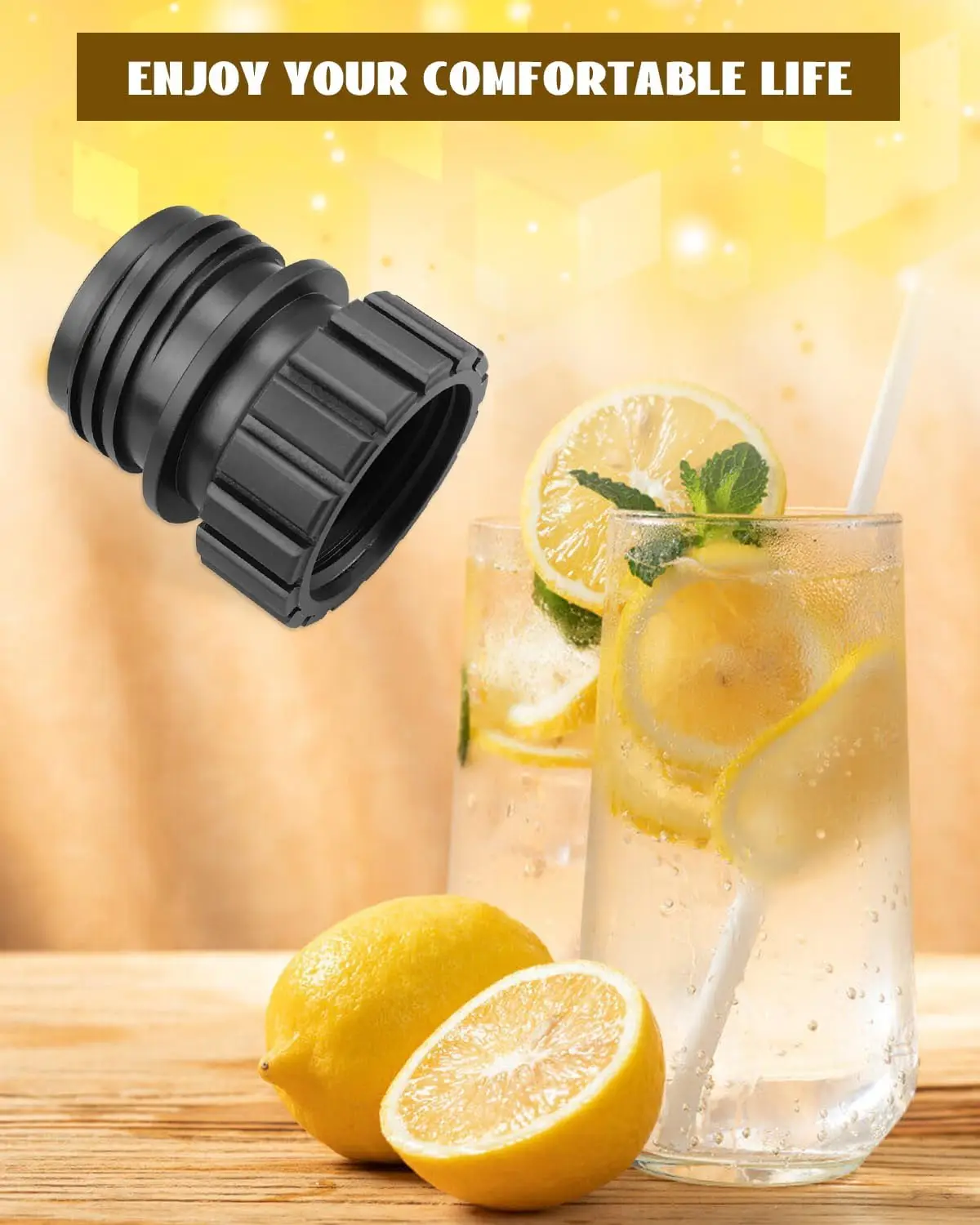 Adaptador de conexión rápida de botellas de vidrio para Soda Maker, tapa adaptadora de botella de Soda, toque Personal