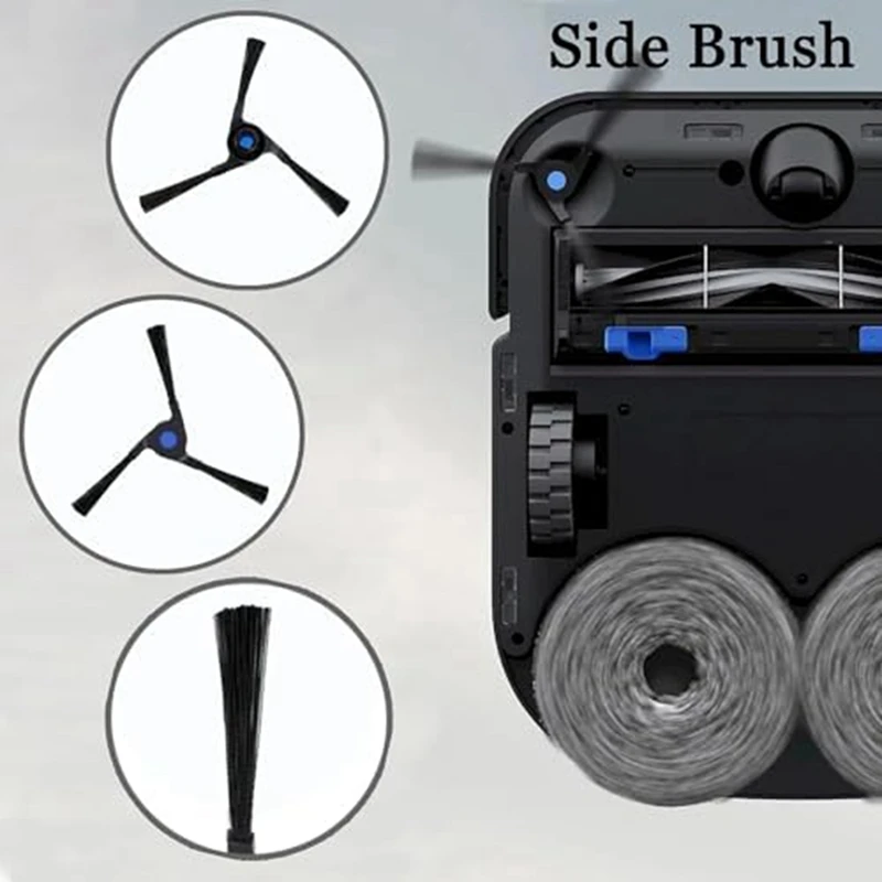 1Set Replacement Accessories For Ecovacs Deebot X2 Omni/X2/X2 Pro/DEX86 Cleaner Filters, Side Brushes, Mop Pads Roller Brush