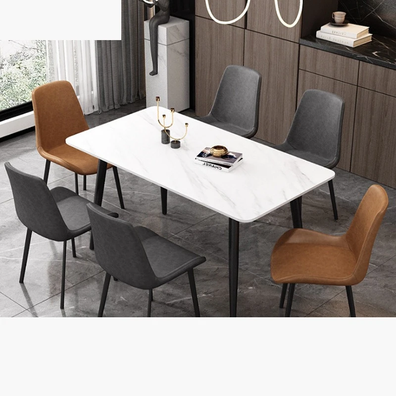 Slate dining  household small apartment living room dining  Italian light  rectangular dining  and  co