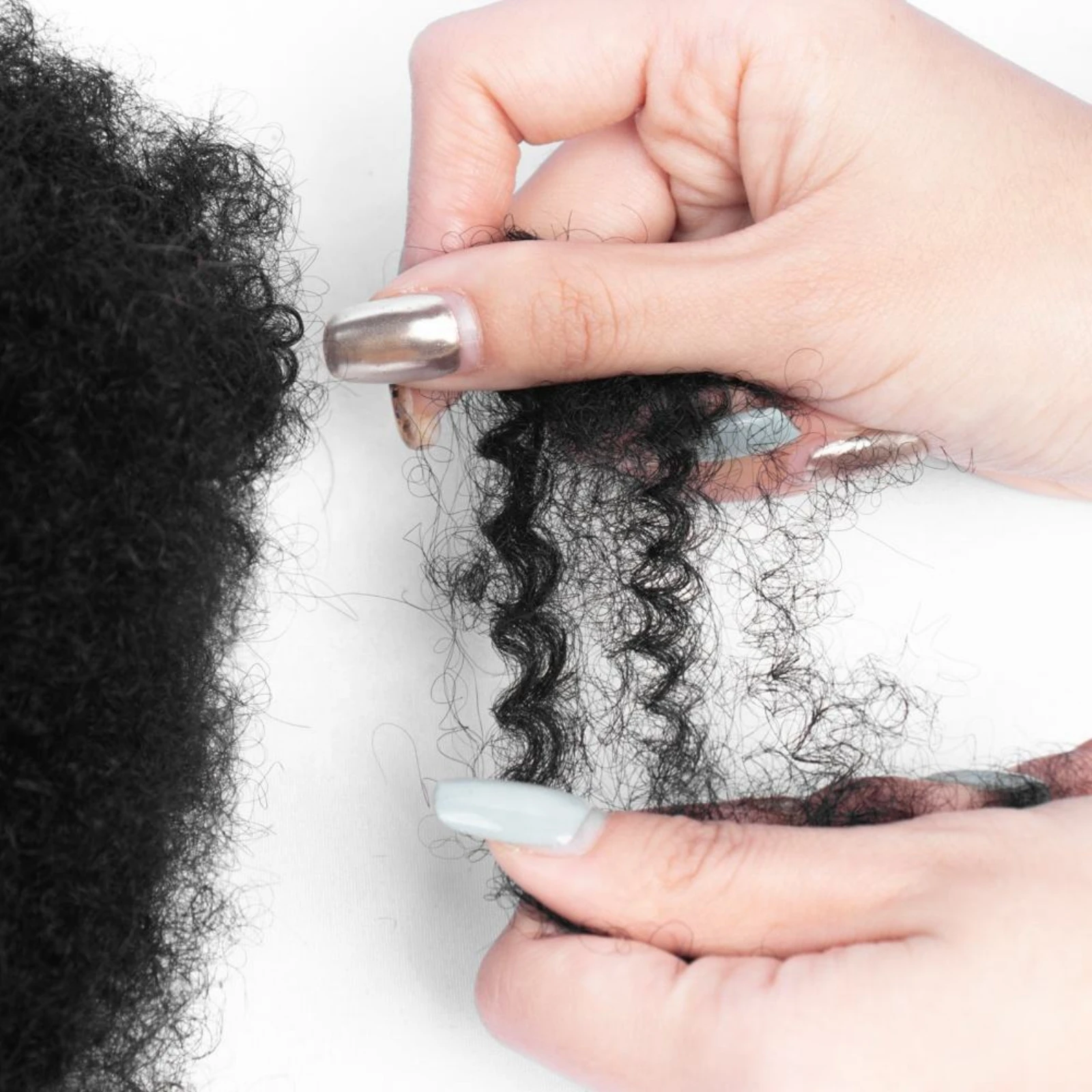 4C الأفرو غريب السائبة شعر مستعار بشري 8 بوصة لا لحمة 30 جرام/الحزمة البرازيلي ريمي السائبة ل Locs مايكرو تويست تجديل الشعر الطبيعي #3