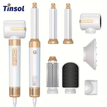 Tinsol 7 In 1 Hair Dryer Brush Brushless High Speed Hair Dryer with Diffuser Ionic Blow…