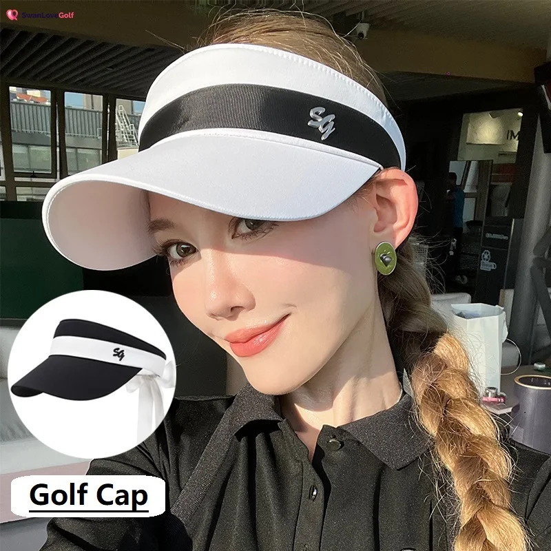 

SG New Golf Hat Women Spring Summer Breathable Empty Top Hats Ladies Sun Visor Golf Cap Sports Tennis Ruuning Sunshade Cap