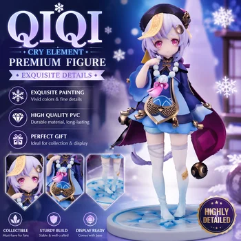 Figuras de Anime Genshin Impact, muñeca Qiqi, modelo de PVC
