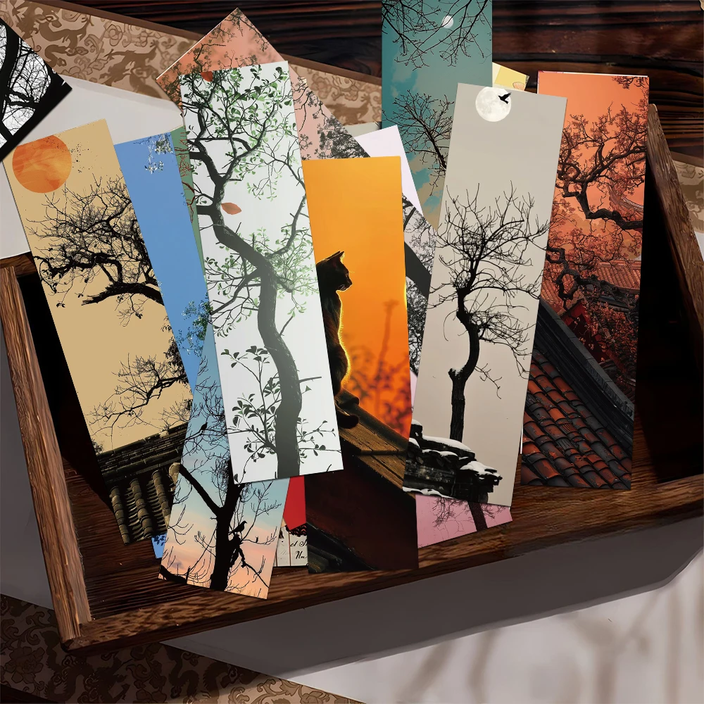 30pcs Withered Wood In Spring Bookmark Creative Artistic Decoration Reading Book Page Marker Card Niche Student Gift DIY