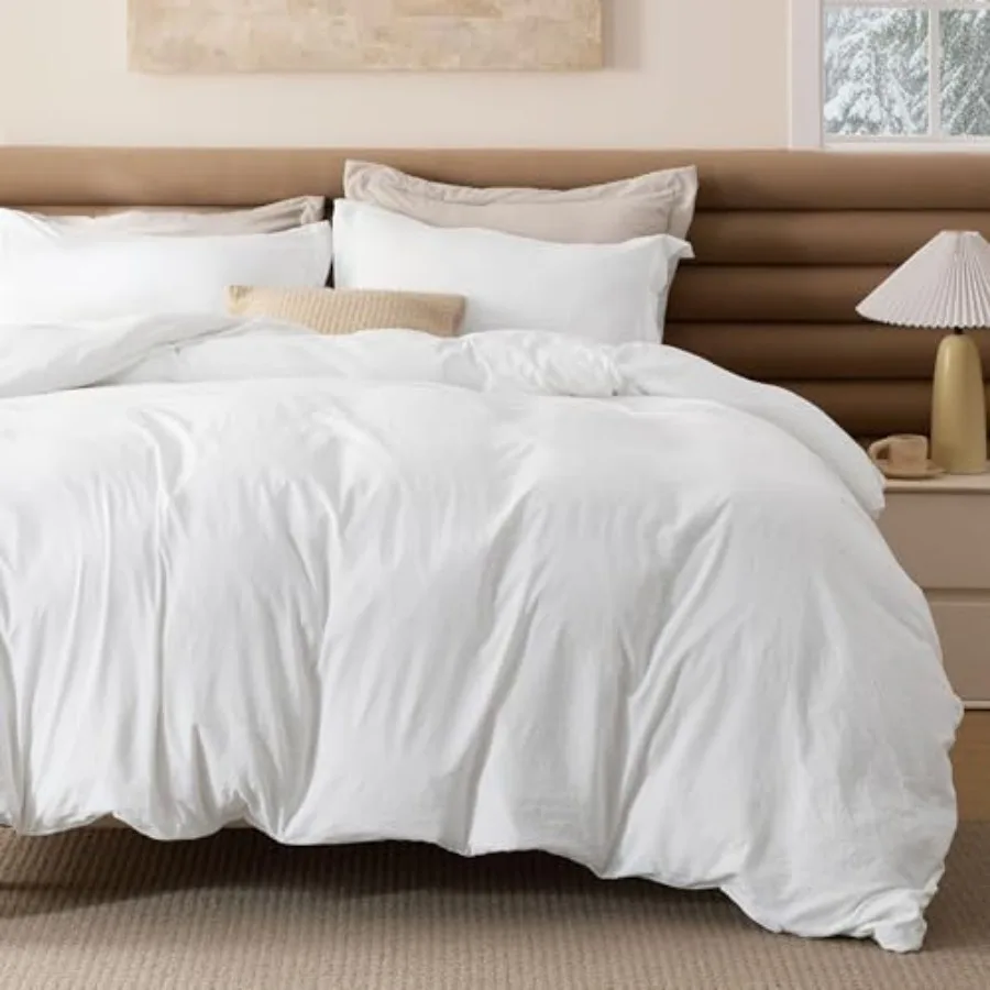 

Duvet Cover with Comforter Duvet Insert Queen - 4 Pieces Prewashed Soft Bedding Set for All Seasons Use Includes 1 Removable Co