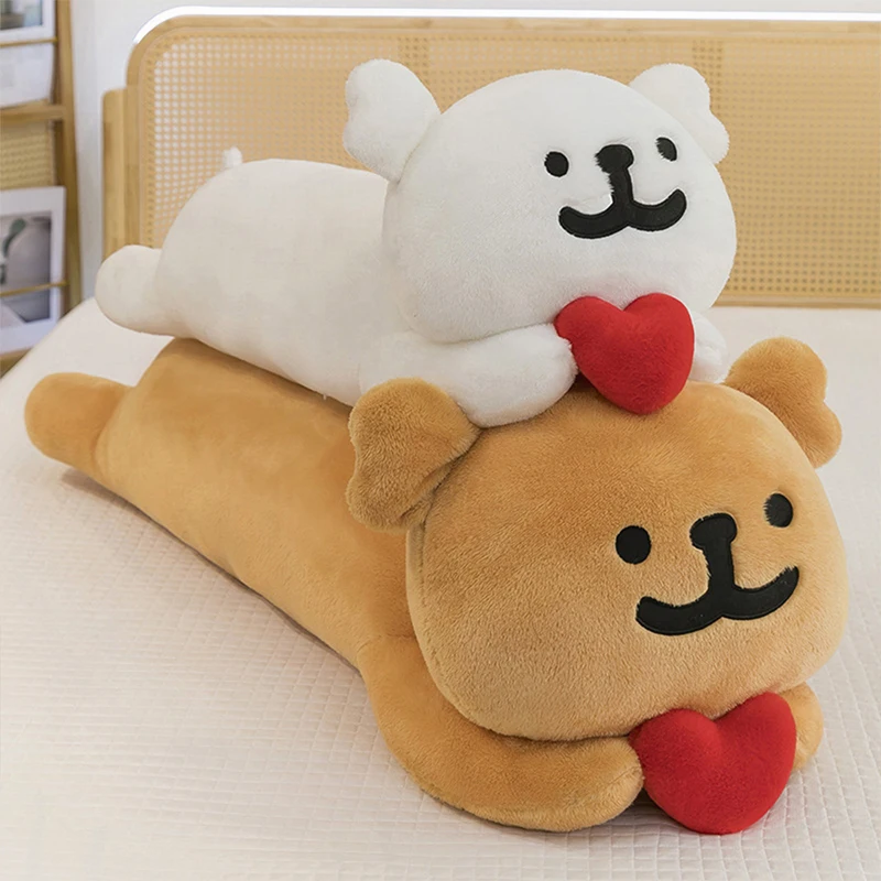 

Kawaii Plush Stuffed Doll Cuddly Line Dog Pillow Cute Heart Hugging Puppy Toy Large Soft Stuffed Animal for Kids Birthday Xmas