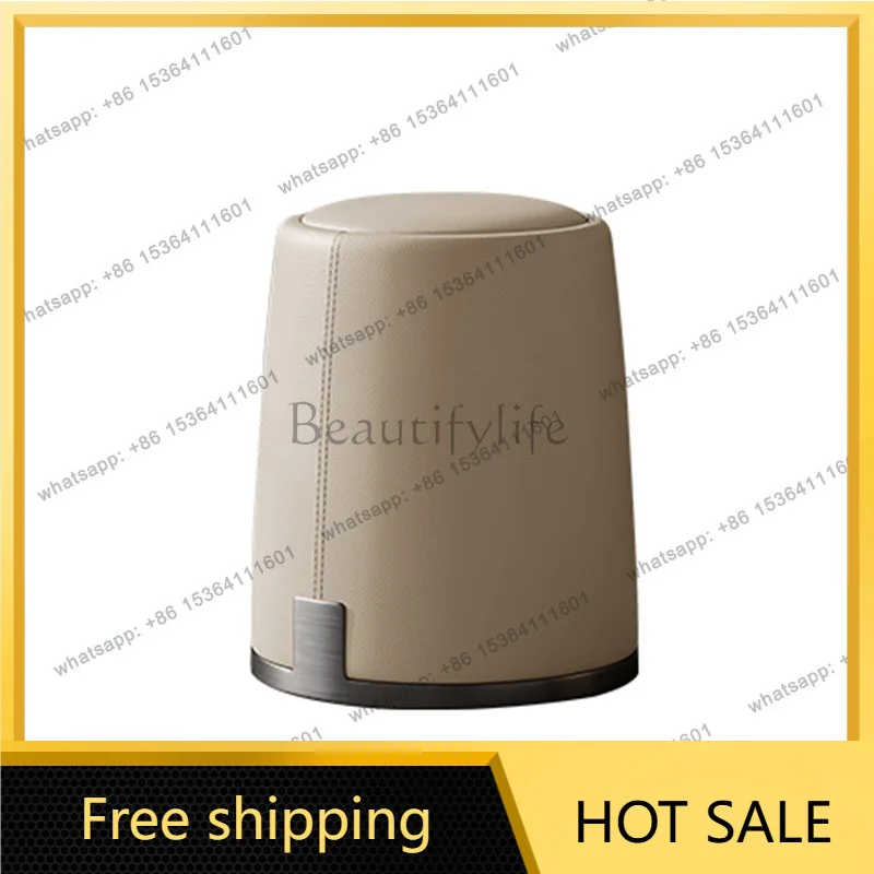 Factory Direct Sales Light Luxury Simple Modern Leather Stool Small Unit Low Stool