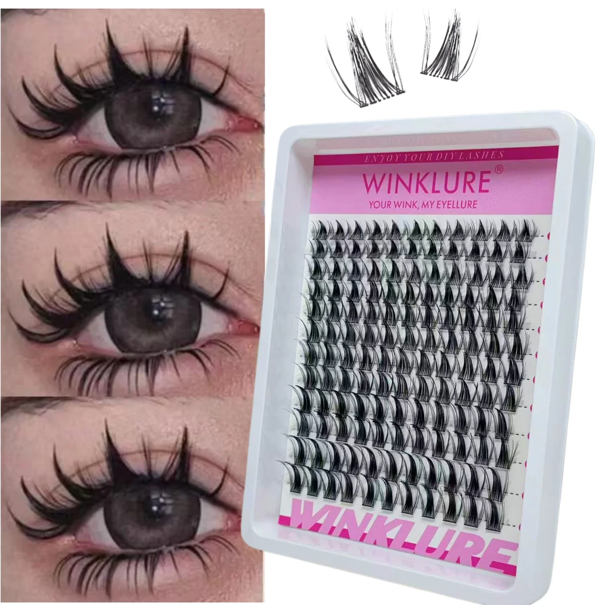 Eyelash Extension Anime Style - رموش وينكلور المجمعة ذات النتوءات، تمديد
