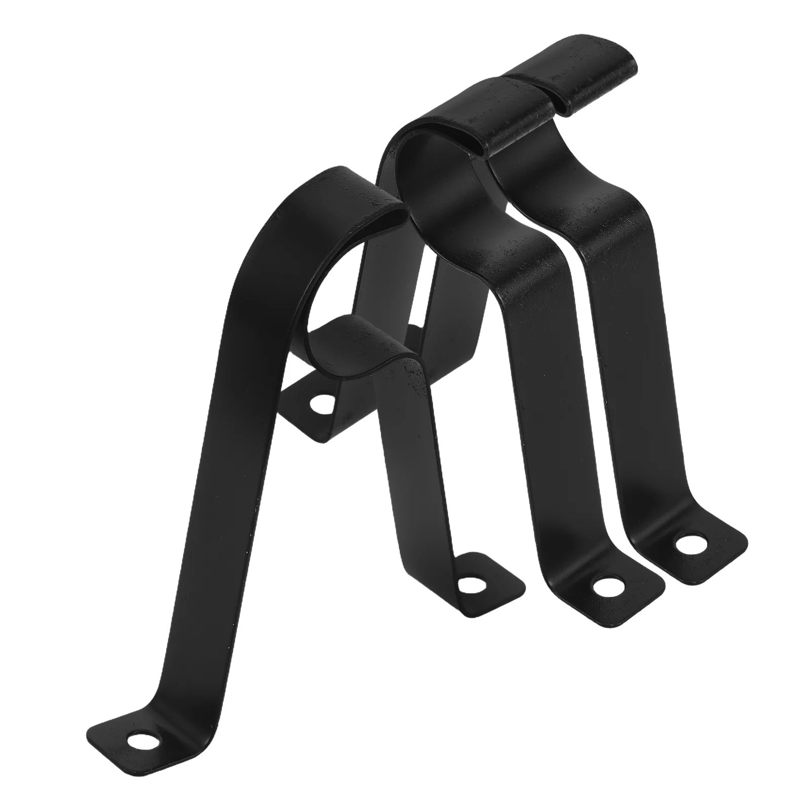

3Pcs Heavy-Duty Curtain Rod Brackets Iron Wall Mount R Shape Design for Window Curtain Hardware Rod Support Holders