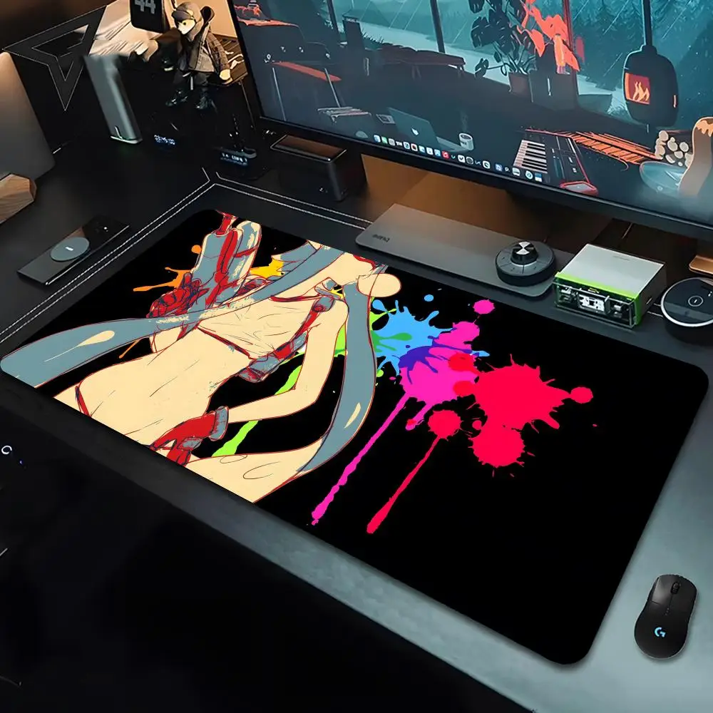 Game Splatoons Mouse Pad Simplicity 80x40cm XL Lockedge Office Computer Desk Mat Table Keyboard Big Mouse Pad