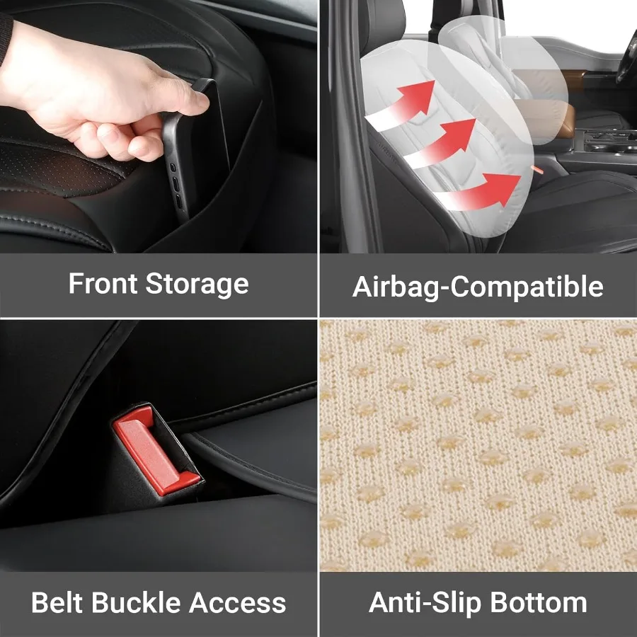 Housses de siège de voiture sur mesure pour camion, compatibles avec Tundra CrewMax 20072013 Premium, protection de siège intérieur imperméable et antidérapante