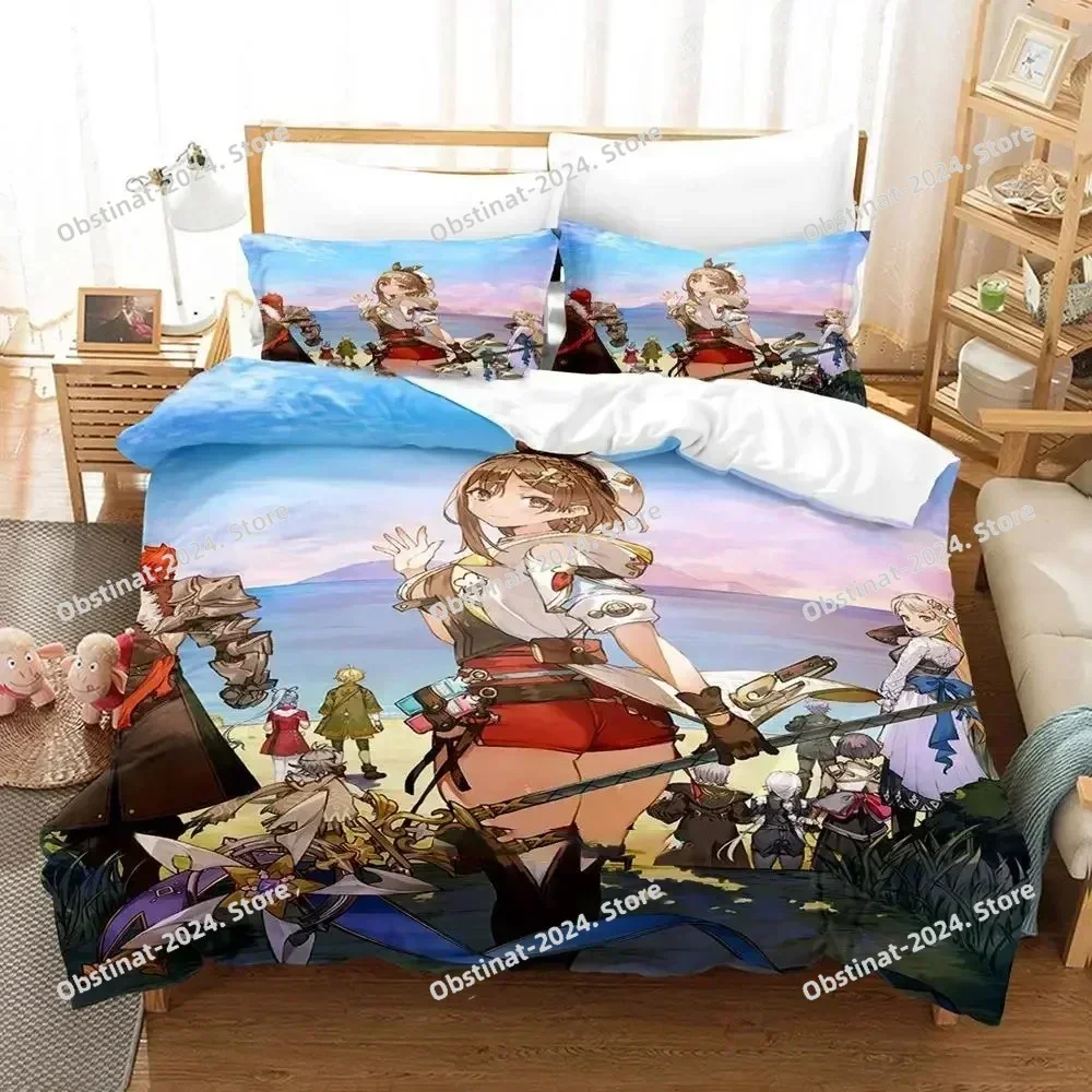 3D Atelier Ryza Ever Darkness & the Secret Hideout Bedding Set Boys Girls Twin Queen Size Duvet Cover Pillowcase Bed Kids Adult