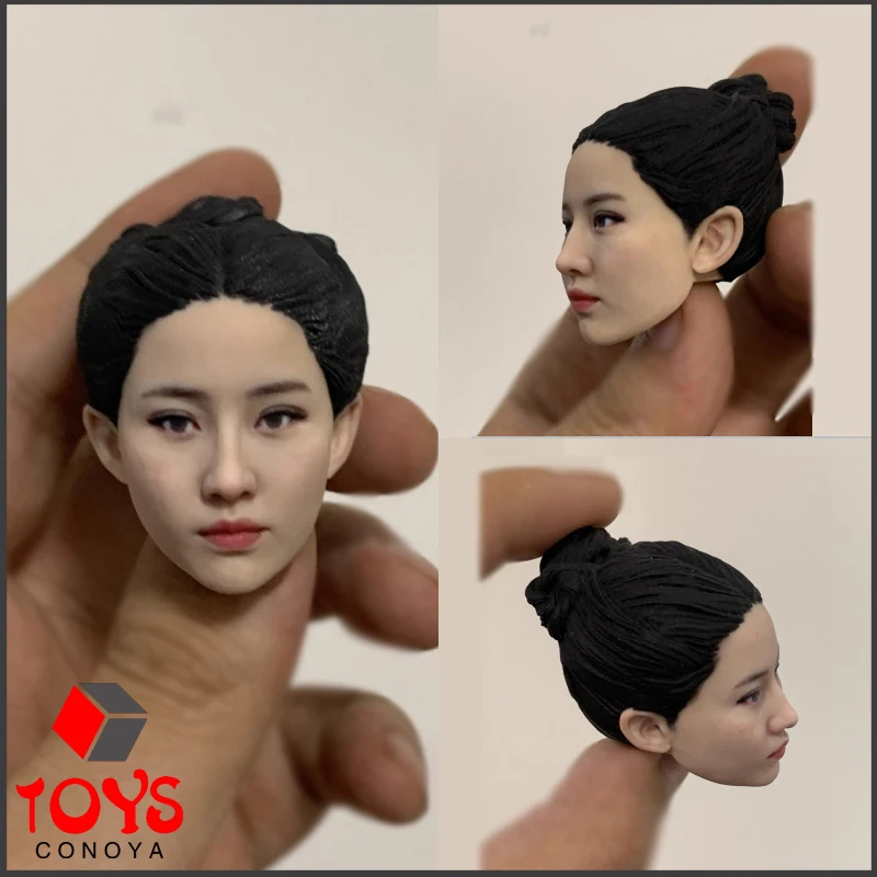 

In Stock 1/6 1/12 Scale Crystal Liu Yifei Head Sculpt Model Fit 12''/6" TBL PH Suntan Female Soldier Action Figure Body Dolls