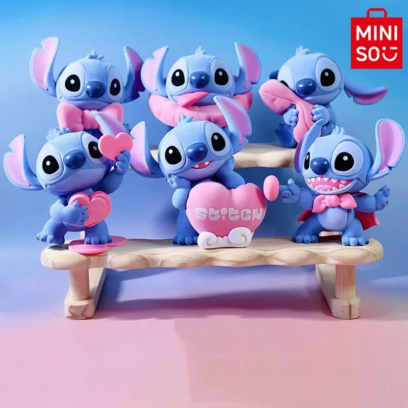 

MINISO 52TOYS Genuine Disney Stitch Warm Powder Series Blind Box Stitch Garage Kit Ornament Trendy Play Give To Girl Gift Toy