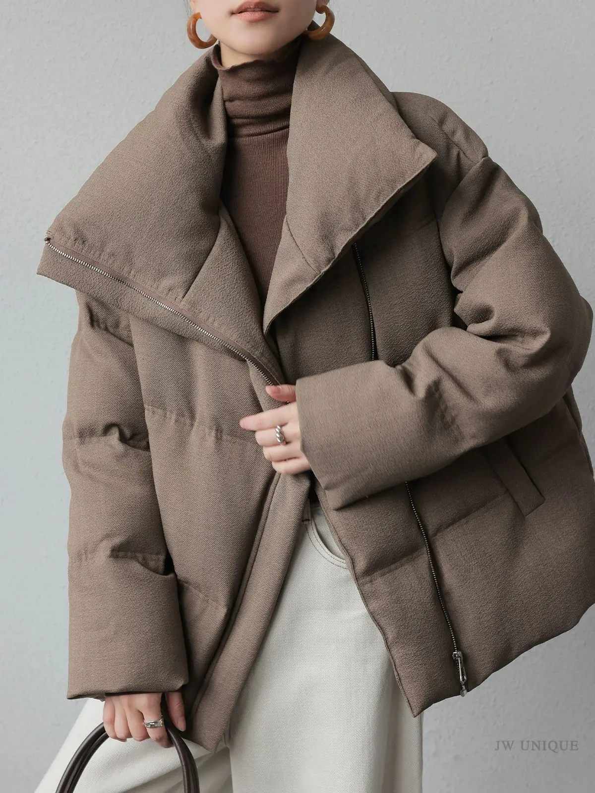 الراقية مزاجه الدافئة كبيرة التلبيب الخبز الملابس النسائية الشتاء سميكة الملابس القطنية الدافئة ملابس قطنية الموضة #4